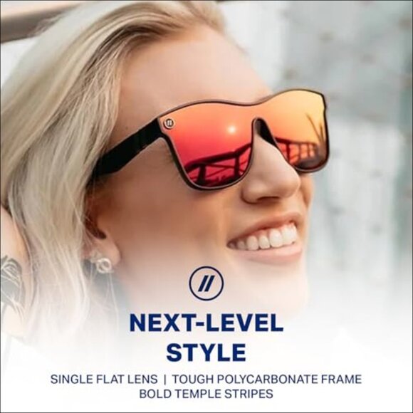 Polarized Sunglasses with Mirrored Lens, 100% UV Protection, Flat Lens main image 5